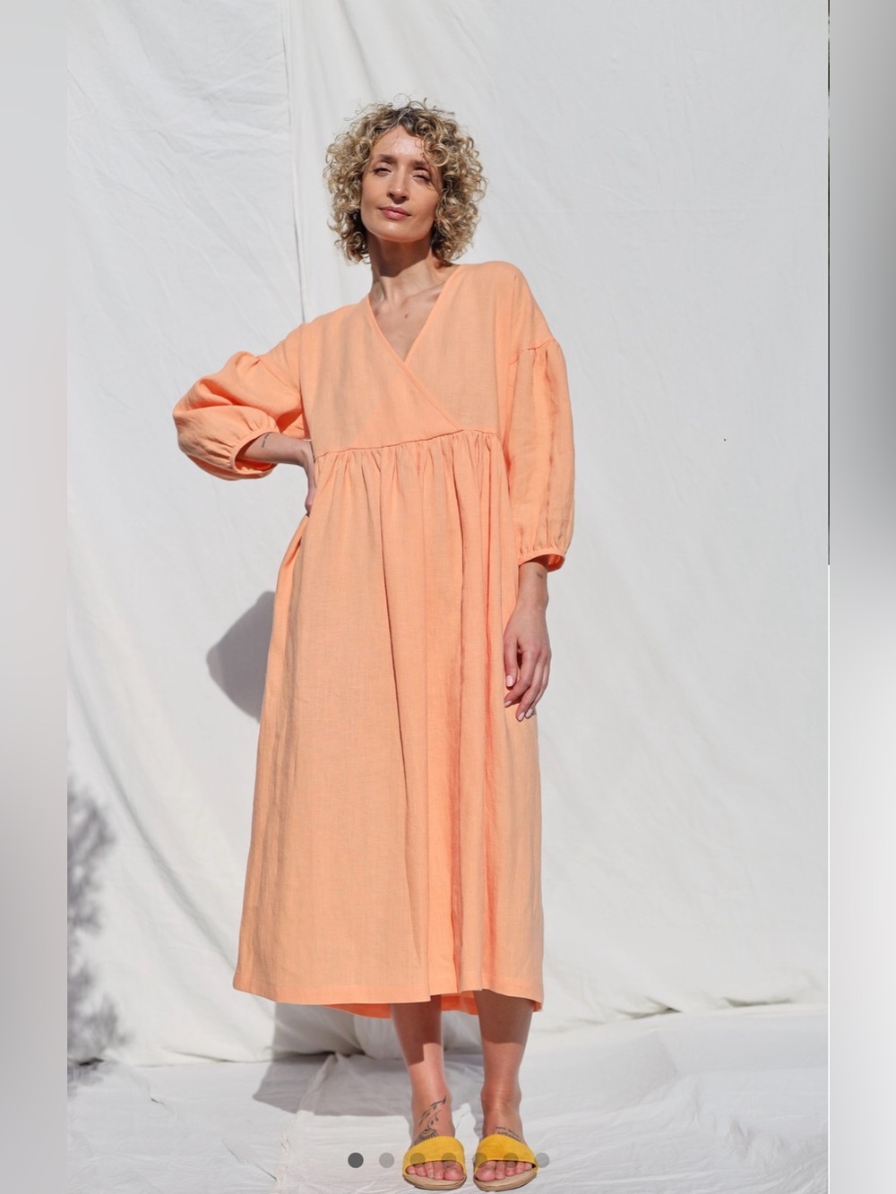Women's OFFON linen Maxi Dress NWT